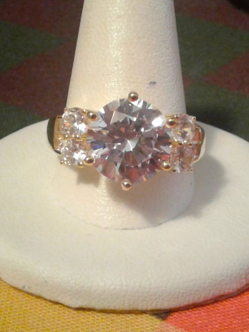BCO352B Bella Luce CZ 18K Yellow Gold Plated Center Design Ring 9.62ctw. Sz.10